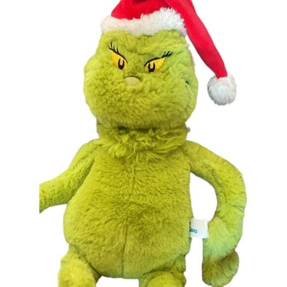 2018 Dr Seuss The Grinch Red Christmas Santa Hat Stuffed Animal Plush - Picture 2 of 7